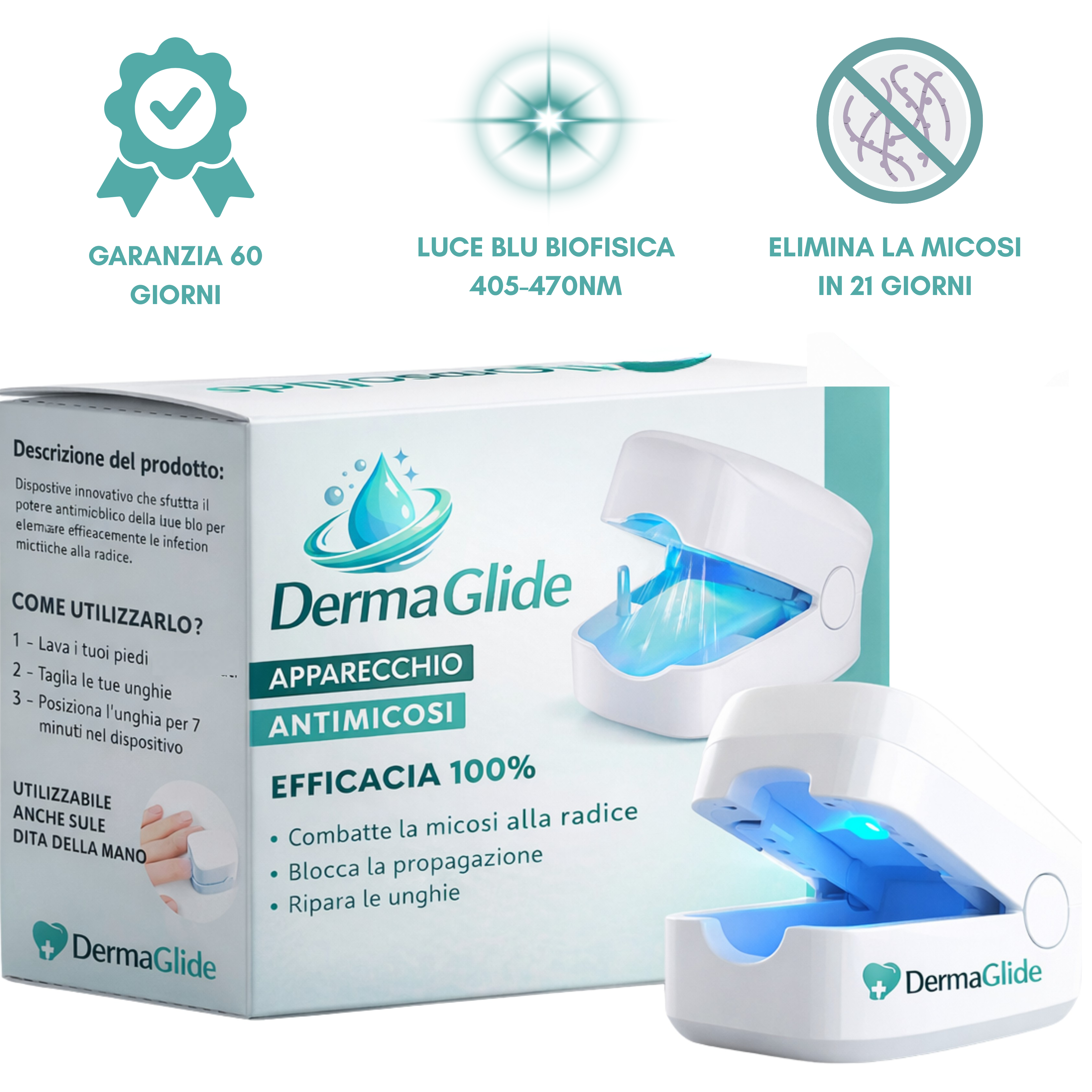 Apparecchio Anti micosi DermaGlide